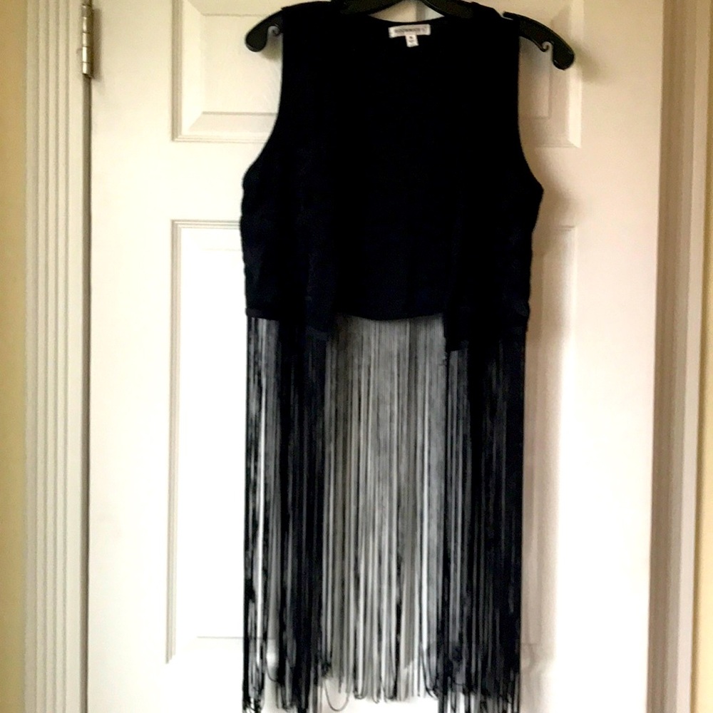 Vest with fringe